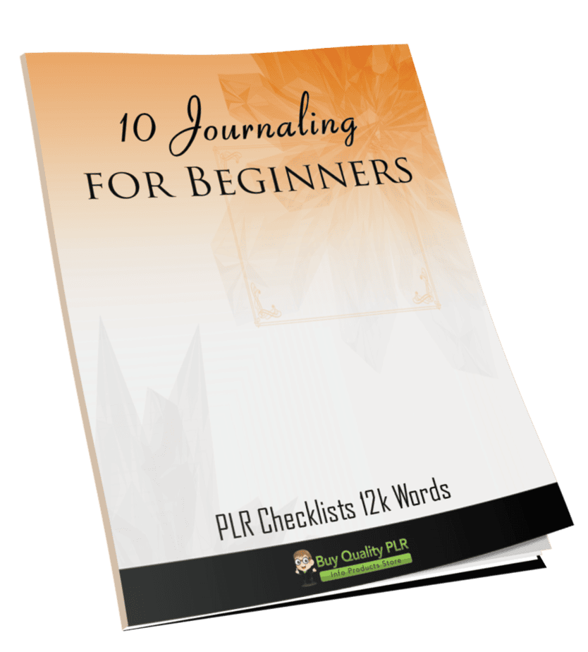 10 Journaling for Beginners PLR Checklists 12k Words