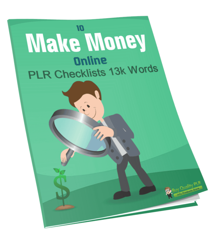 10 Make Money Online PLR Checklists 13k Words