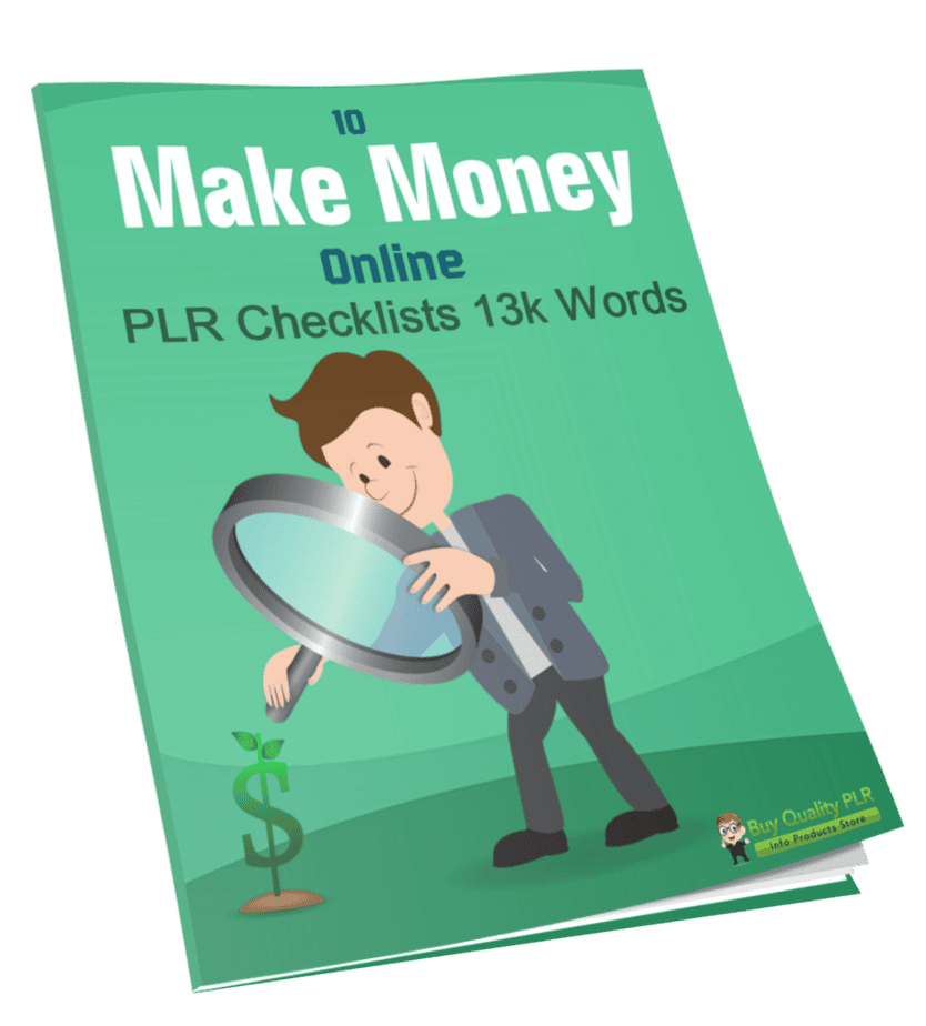 10 Make Money Online PLR Checklists 13k Words
