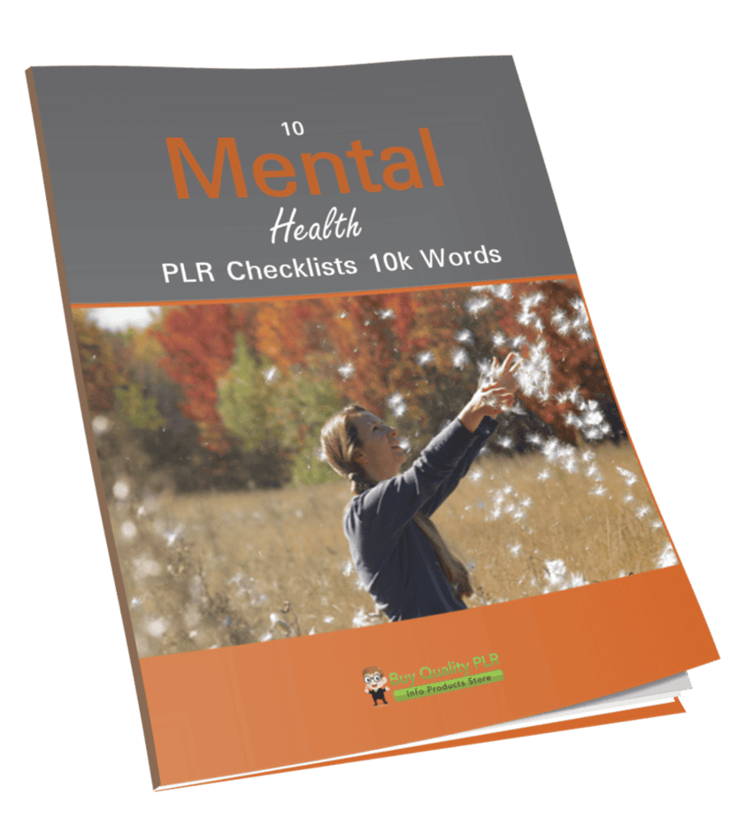 10 Mental Health PLR Checklists 10k Words