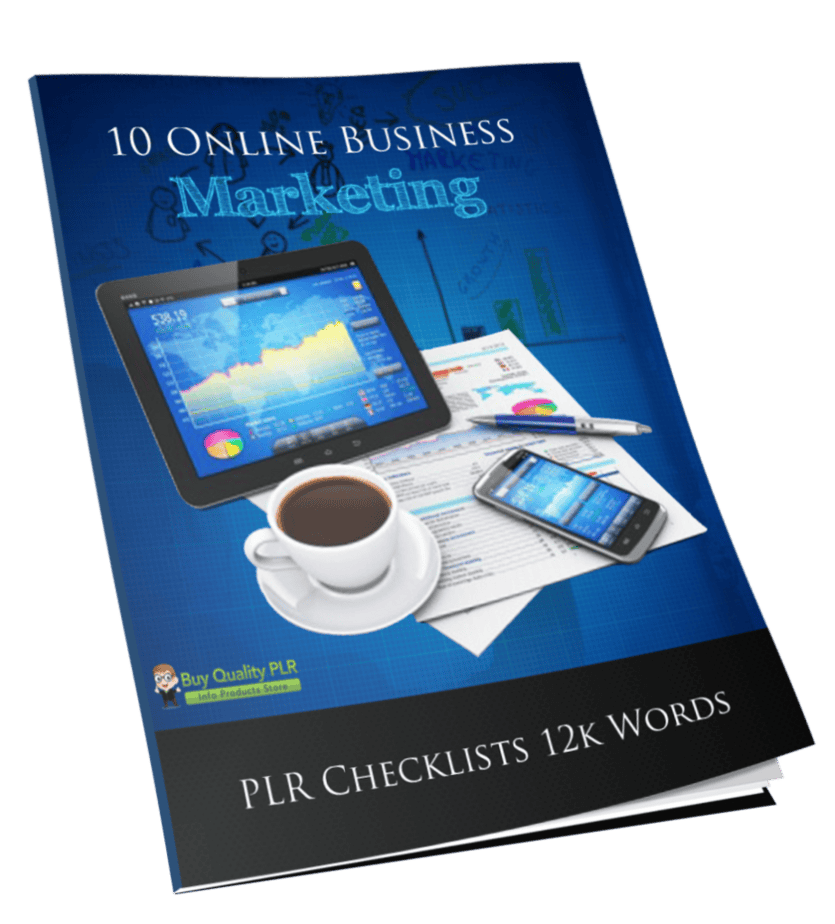 10 Online Business Marketing PLR Checklists 12k Words