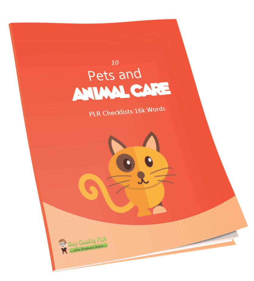 10 Pets and Animal Care PLR Checklists 16k Words