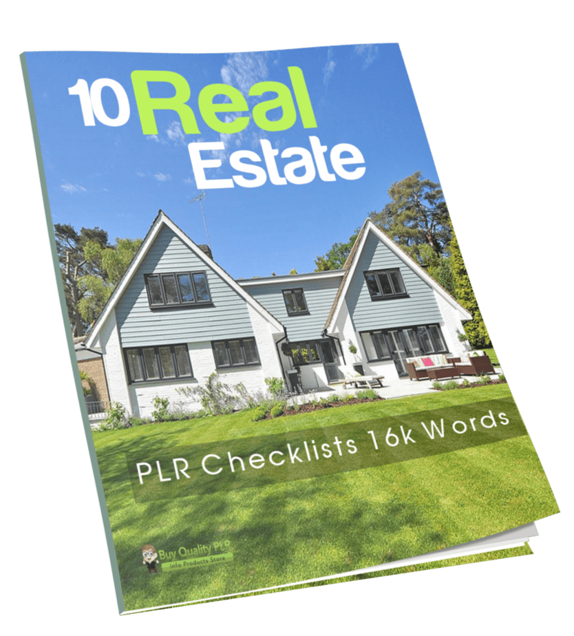 10 Real Estate PLR Checklists 16k Words