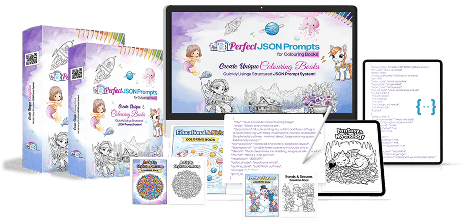 Perfect JSON Prompts for Colouring Books